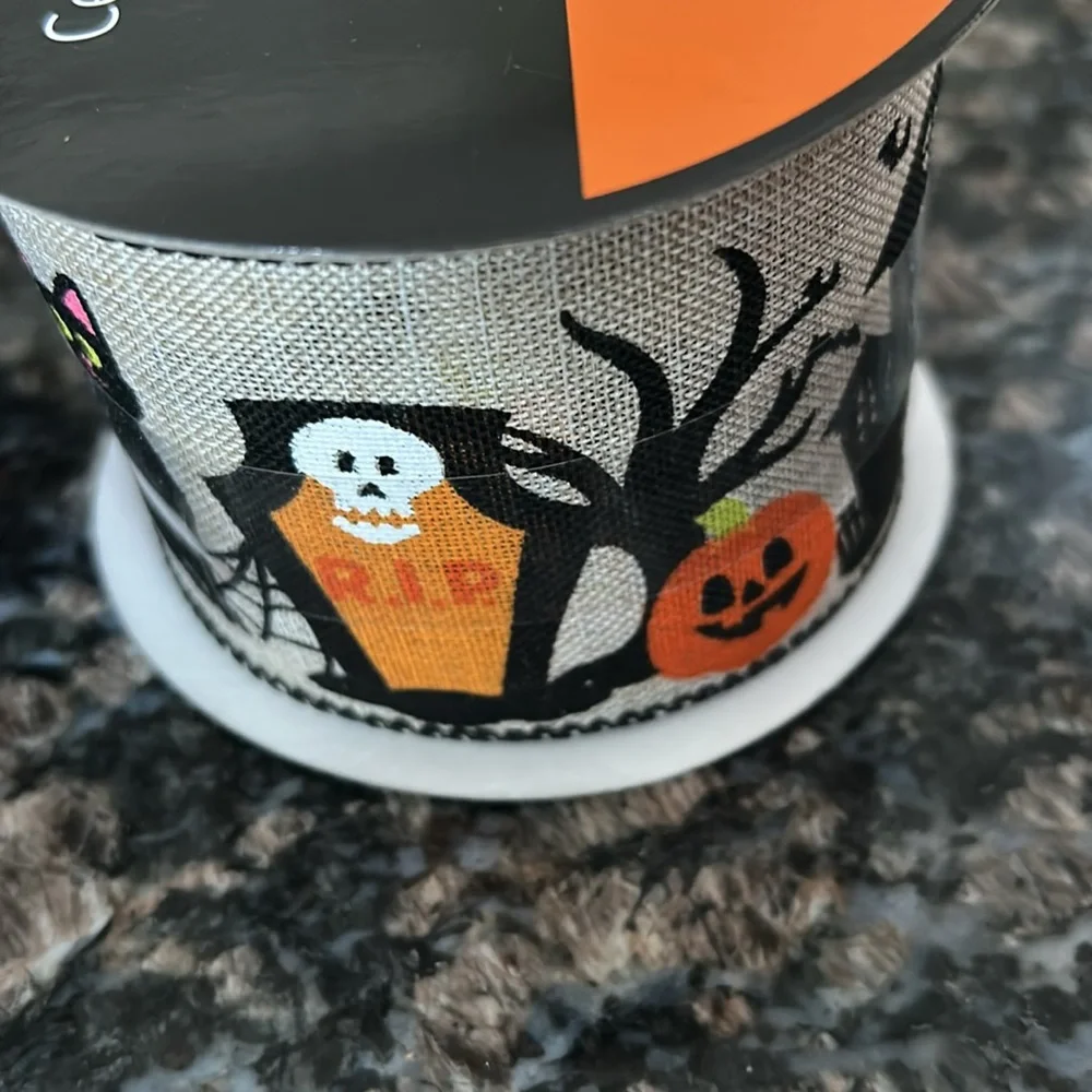 CELEBRATE IT ASSORTED HALLOWEEN WIRED RIBBON 2.5